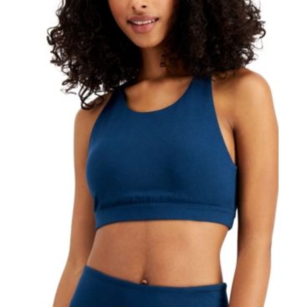Ideology Sweat Set Low Impact Sports Bra In Moonlit Ocean XS